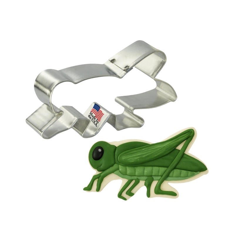 Foose Cookie Cutter 7 Piece Insect 3.5 in Dragonfly, 4.25 in Caterpillar, 3 in Ladybug, 4.5 in Butterfly, 3.5 in Grasshopper, 4.25 in Snail, 3.25 in Mushroom - USA Made - Image 2